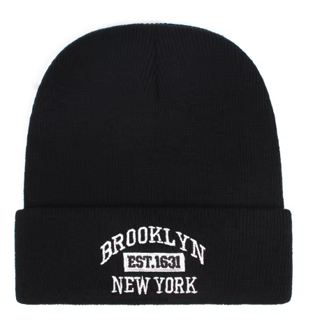 Brooklyn New York Beanie — Black