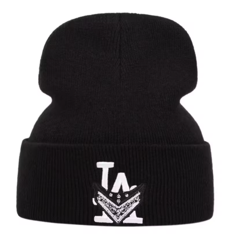 LA Bandana Beanie — Black