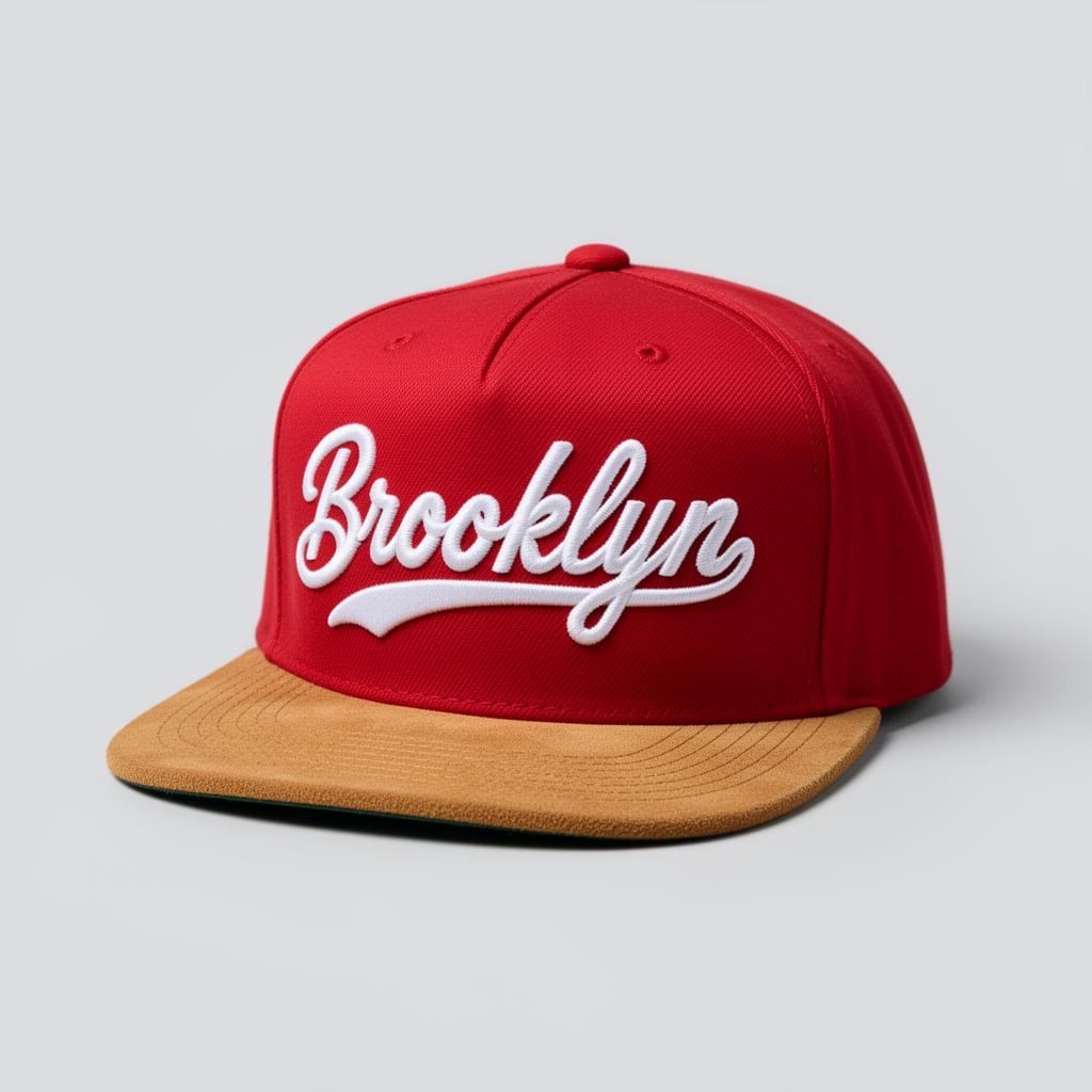 Brooklyn Script Snapback — Red