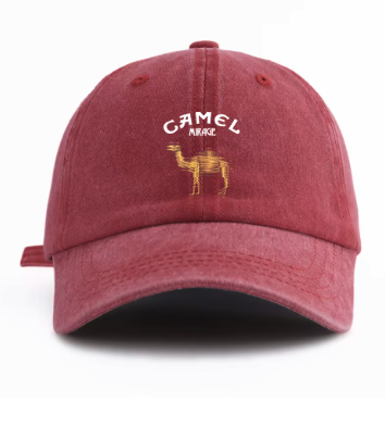 Camel Mirage Dad Hat — Washed Red