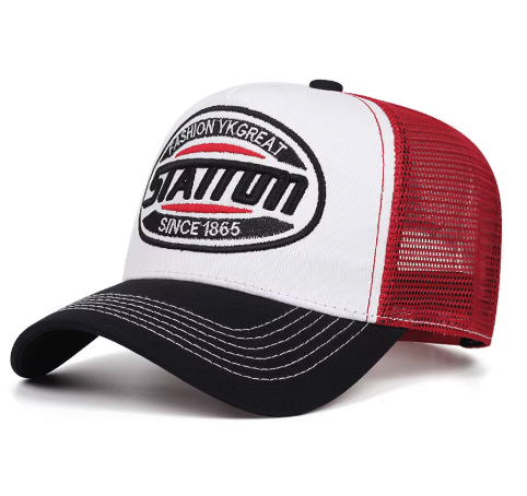 Station 1865 Trucker — White / Red